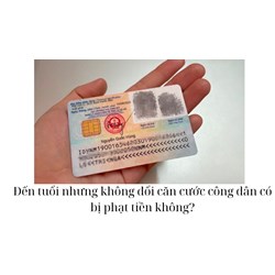 Đến tuổi nhưng không đổi căn cước công dân có bị phạt tiền không?