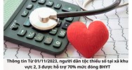 Người dân tộc thiểu số tại xã khu vực 2, 3 được hỗ trợ 70% mức đóng BHYT