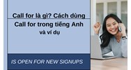 Call for là gì? Cách dùng Call for trong tiếng Anh và ví dụ