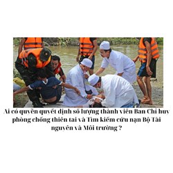 Ai có quyền quyết định số lượng thành viên Ban Chỉ huy phòng chống thiên tai và Tìm kiếm cứu nạn Bộ Tài nguyên và Môi trường ?
