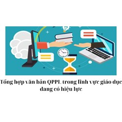 Tổng hợp văn bản QPPL trong lĩnh vực giáo dục đang có hiệu lực