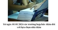 Từ ngày 01/01/2024 các trường hợp hủy thầu đối với lựa chọn nhà thầu