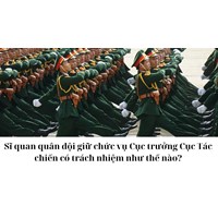 Sĩ quan quân đội giữ chức vụ Cục trưởng Cục Tác chiến có trách nhiệm như thế nào?