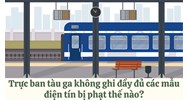 Trực ban tàu ga không ghi đầy đủ các mẫu điện tín bị phạt thế nào?