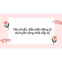 Tiêu chuẩn, điều kiện đăng ký dự tuyển công chức cấp xã mới