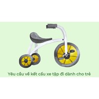 Kết cấu của xe tập đi dành cho trẻ phải đảm bảo yêu cầu nào về an toàn?