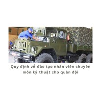 Quy định về đào tạo nhân viên chuyên môn kỹ thuật cho quân đội