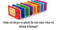 Sim số đẹp có phải là tài sản của cá nhân không?