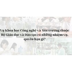 Vụ Khoa học Công nghệ và Môi trường thuộc Bộ Giáo dục và Đào tạo có những nhiệm vụ, quyền hạn gì?