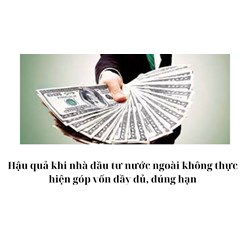 Hậu quả khi nhà đầu tư nước ngoài không thực hiện góp vốn đầy đủ, đúng hạn
