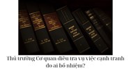 Thủ trưởng Cơ quan điều tra vụ việc cạnh tranh do ai bổ nhiệm?