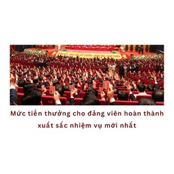 Mức tiền thưởng cho đảng viên hoàn thành xuất sắc nhiệm vụ mới nhất