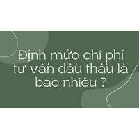 Định mức chi phí tư vấn đấu thầu là bao nhiêu?