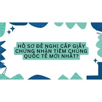 Hồ sơ đề nghị cấp giấy chứng nhận tiêm chủng quốc tế mới nhất?