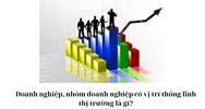 Doanh nghiệp, nhóm doanh nghiệp có vị trí thống lĩnh thị trường là gì?