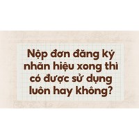 Nộp đơn đăng ký nhãn hiệu xong thì có được sử dụng luôn hay không?