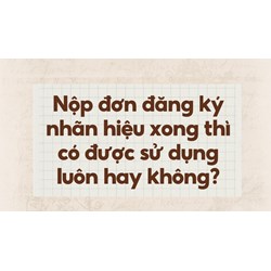 Nộp đơn đăng ký nhãn hiệu xong thì có được sử dụng luôn hay không?