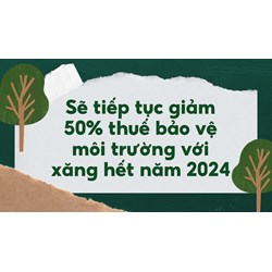 Sẽ tiếp tục giảm 50% thuế bảo vệ môi trường với xăng hết năm 2024