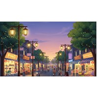 Tả quang cảnh đường phố lúc lên đèn siêu hay Văn mẫu lớp 5