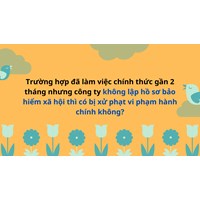 Trường hợp đã làm việc chính thức gần 2 tháng nhưng công ty không lập hồ sơ bảo hiểm xã hội thì có bị xử phạt vi phạm hành chính không?