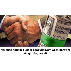 Nội dung hợp tác quốc tế giữa Việt Nam và các nước về phòng chống rửa tiền