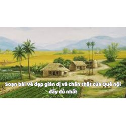 Soạn bài Vẻ đẹp giản dị và chân thật của Quê nội đầy đủ nhất