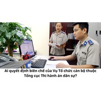 Ai quyết định biên chế của Vụ Tổ chức cán bộ thuộc Tổng cục Thi hành án dân sự?