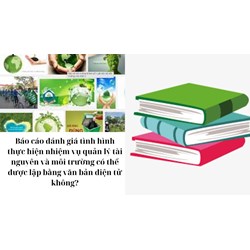 Báo cáo đánh giá tình hình thực hiện nhiệm vụ quản lý tài nguyên và môi trường có thể được lập bằng văn bản điện tử không?