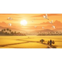 Tả cảnh buổi chiều trên cánh đồng lúa lớp 5