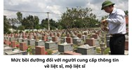 Mức bồi dưỡng đối với người cung cấp thông tin về liệt sĩ, mộ liệt sĩ