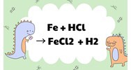 Fe + HCl → FeCl2 + H2 | Fe ra FeCl2