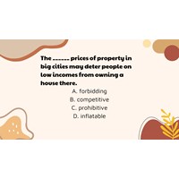 The ________ prices of property in big cities may deter people