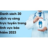 Danh sách 30 dịch vụ công trực tuyến trong lĩnh vực bảo hiểm