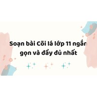 Soạn bài Cõi lá lớp 11 ngắn gọn và đầy đủ nhất