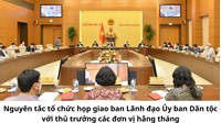 Nguyên tắc tổ chức họp giao ban Lãnh đạo Ủy ban Dân tộc với thủ trưởng các đơn vị hằng tháng