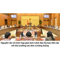 Nguyên tắc tổ chức họp giao ban Lãnh đạo Ủy ban Dân tộc với thủ trưởng các đơn vị hằng tháng