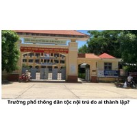 Trường phổ thông dân tộc nội trú do ai thành lập?