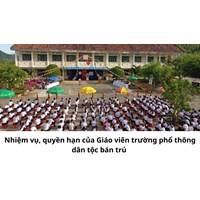 Nhiệm vụ, quyền hạn của Giáo viên trường phổ thông dân tộc bán trú