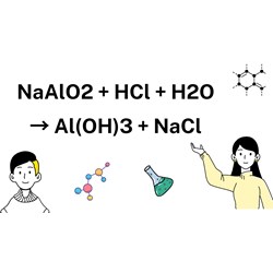 Cân bằng phương trình hoá học NaAlO2 + HCl + H2O → Al(OH)3 + NaCl