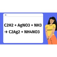 Cân bằng phương trình C2H2 + AgNO3 + NH3 → Ag–C≡C-Ag + NH4NO3