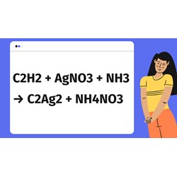 Cân bằng phương trình C2H2 + AgNO3 + NH3 → Ag–C≡C-Ag + NH4NO3