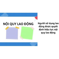 Người sử dụng lao động được quyết định hiệu lực nội quy lao động hay không?
