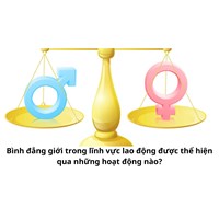 Bình đẳng giới trong lĩnh vực lao động được thể hiện qua những hoạt động nào?