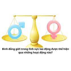 Bình đẳng giới trong lĩnh vực lao động được thể hiện qua những hoạt động nào?