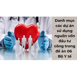 Danh mục các dự án sử dụng nguồn vốn đầu tư công trong đề án 06  Bộ Y tế
