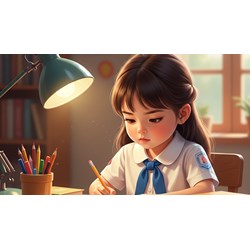 Tả bạn em đang học bài chọn lọc hay nhất Tập làm văn lớp 5