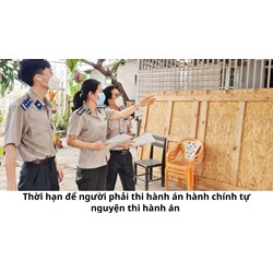Thời hạn để người phải thi hành án hành chính tự nguyện thi hành án là bao lâu?