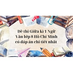 Đề thi Giữa kì 1 Ngữ Văn lớp 8 Hồ Chí Minh có đáp án chi tiết nhất