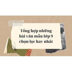 Tổng hợp những bài văn mẫu lớp 9 chọn lọc hay nhất