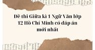 Đề thi Giữa kì 1 Ngữ Văn lớp 12 Hồ Chí Minh có đáp án mới nhất